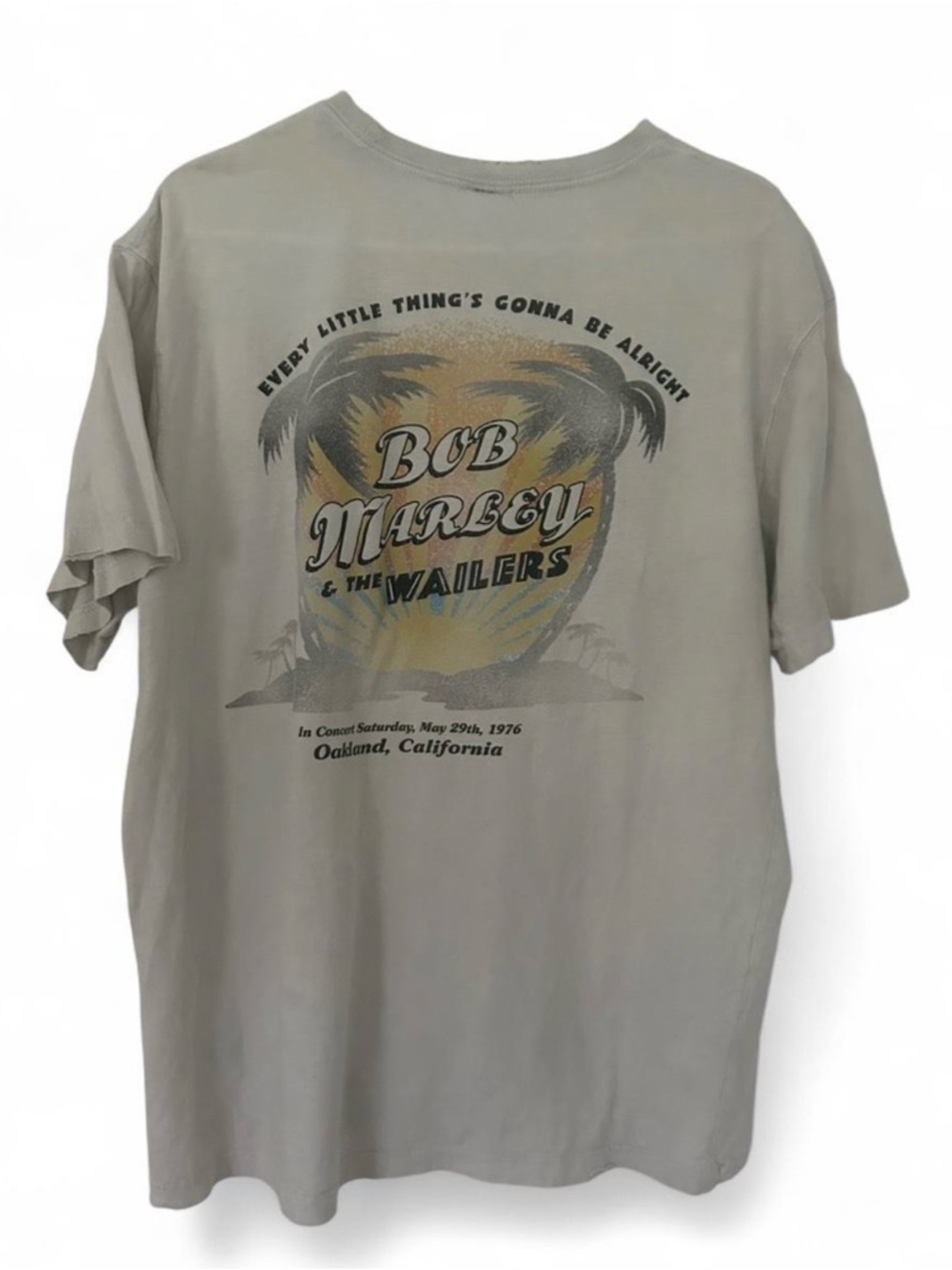 Bob Marley & The Wailers Beige Graphic T-Shirt. Large. - Picture 2 of 5